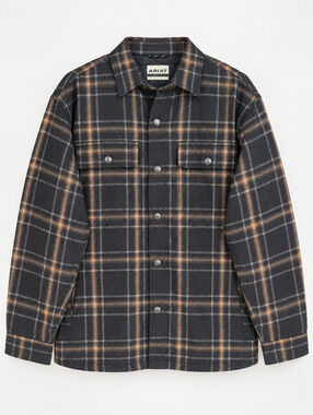Ariat Hawthorn Retro Shirt Jacket Mens XL Black Plaid 10053934 NWT